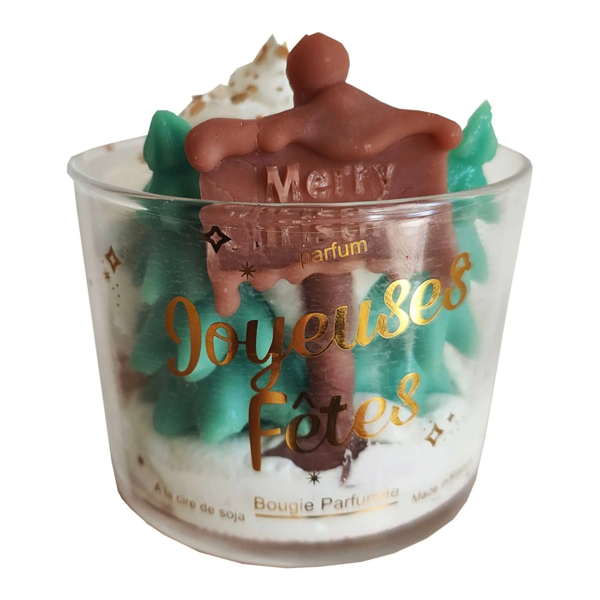 PEAU D'ANE - Bougie Noël Bougie Parfumée Verrine Sapin - Bougie