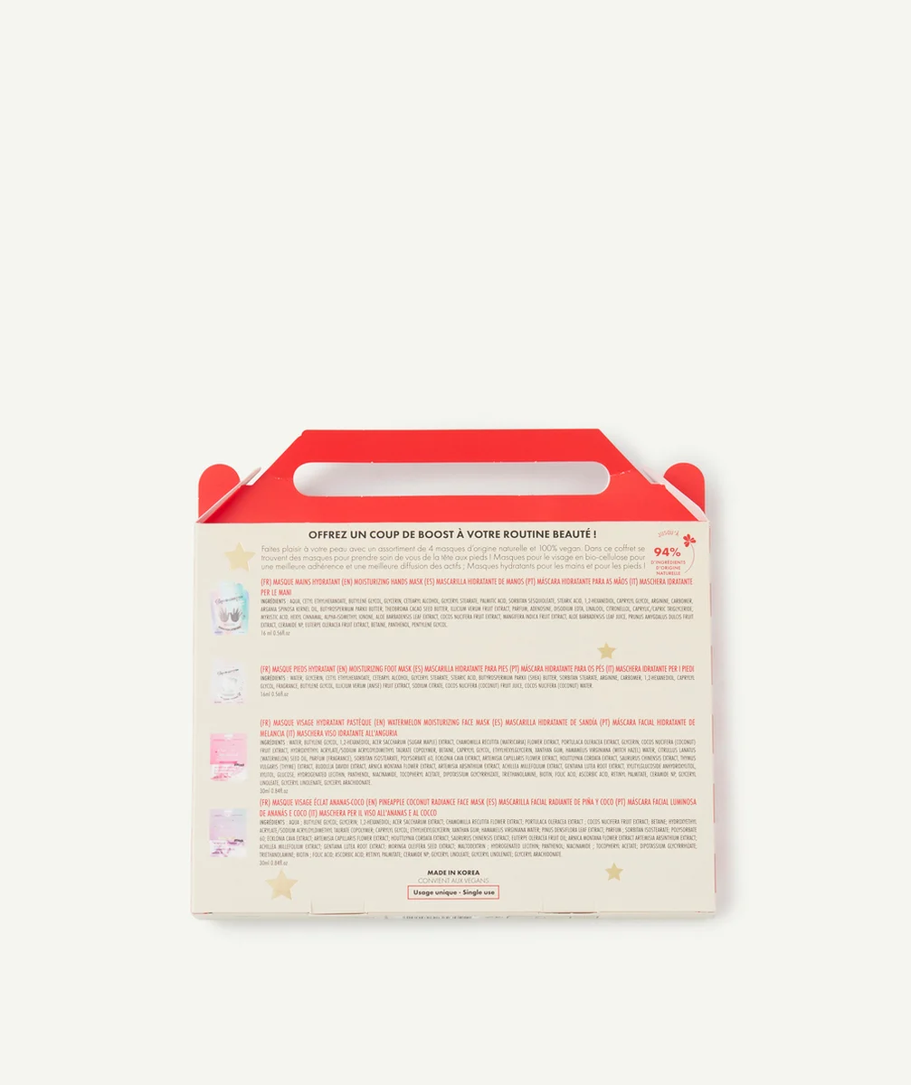 INUWETCOFFRET CHRISTMAS 4 MASQUES VISAGE & CORPS VEGAN