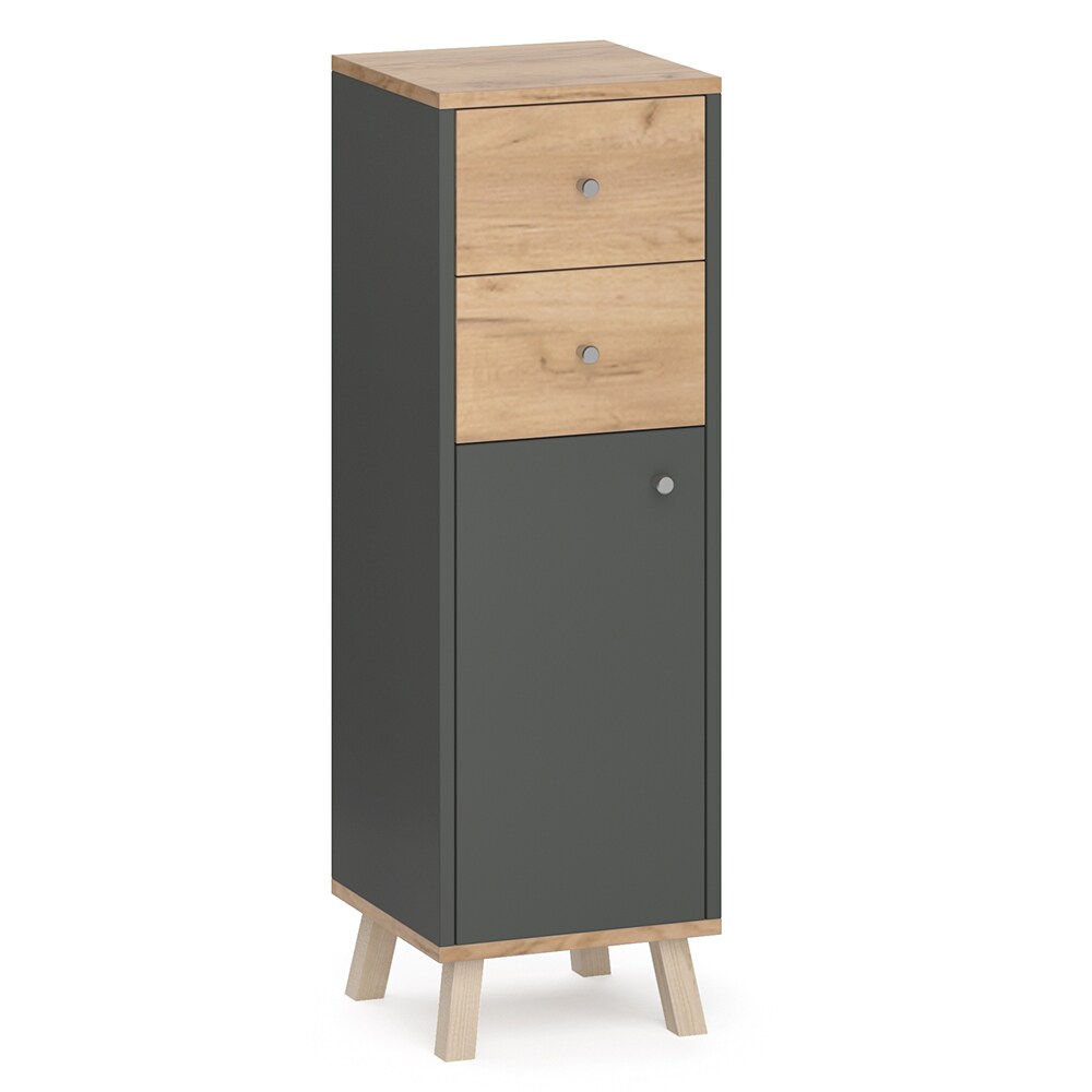 Vicco Midischrank Badschrank Badregal Senyo Goldkraft/ANT 2 Schubladen Badmöbel