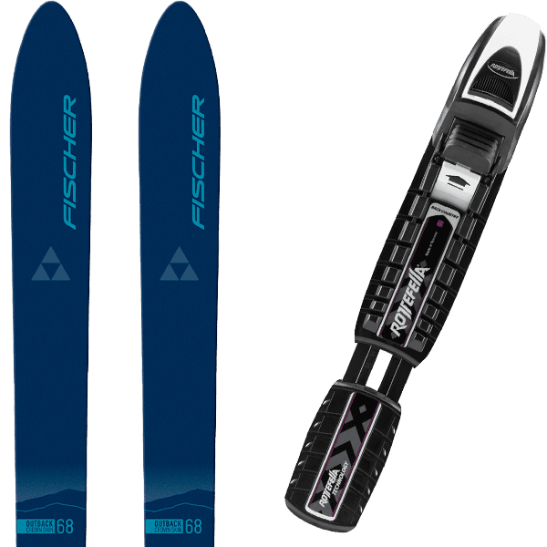 Pack ski de fond FISCHER OUTBACK 68 CROWN/SKIN XTRALITE + Fix