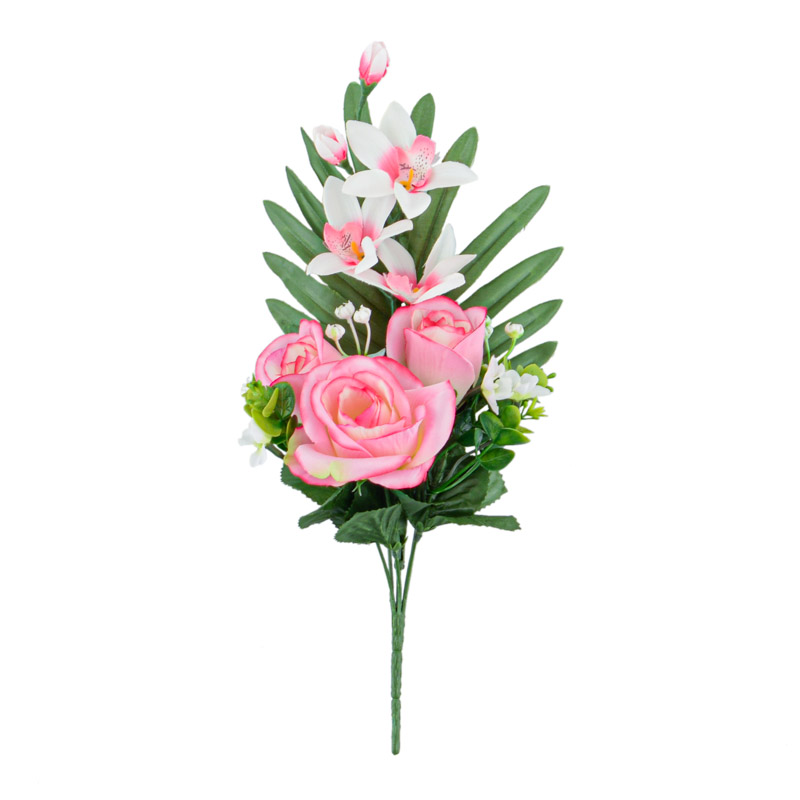 Bouquet de roses et d'orchidées