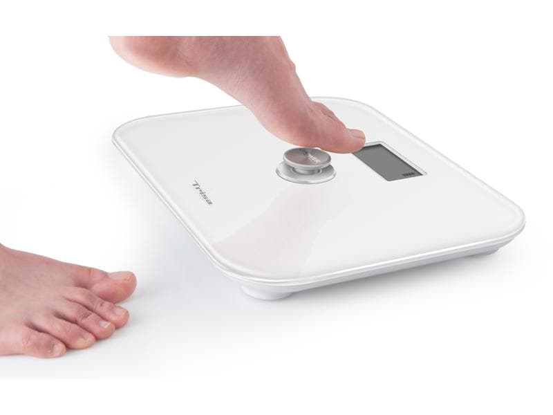 Trisa Personenwaage Dynamo Scale Weiss Körperwaage mit Dynamo