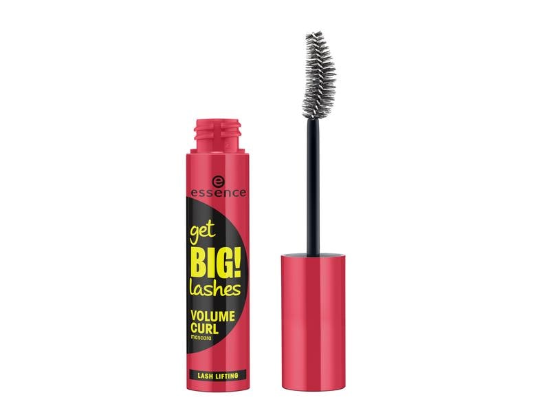 essence Mascara Get Big! Lashes Volume Curl 01 Schwarz Vegane Mascara mit grosser und geschwungener Faserbürste für extra Volumen