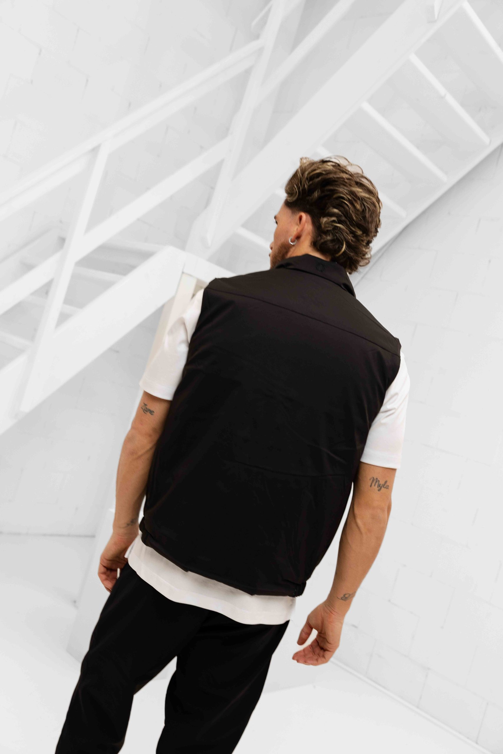 Cou7ure Essentials Reversible Reflection Bodywarmer Heren Grijs/Zwart