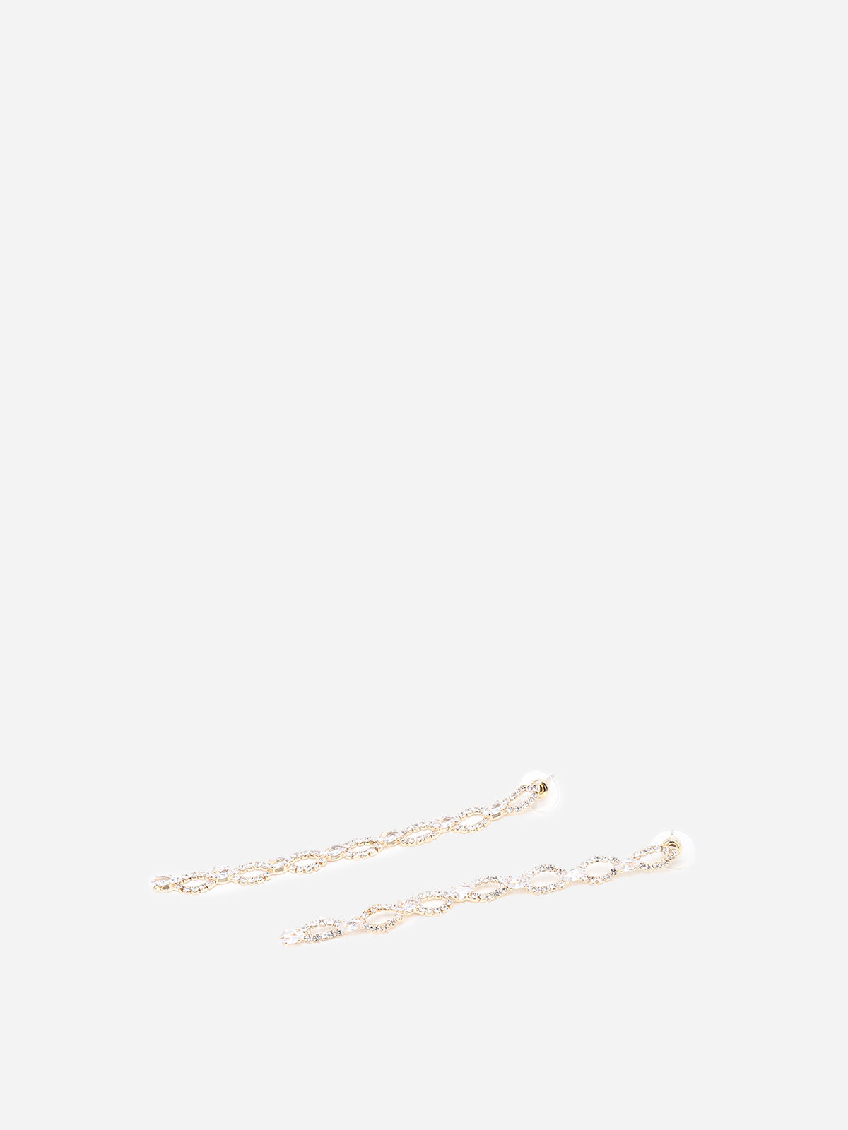 Boucles d'oreilles pendantes en losanges- Doré