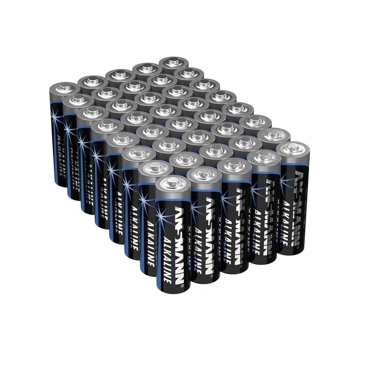 Batterie 40er Pack AA ANSMANN Alkaline blau,schwarz