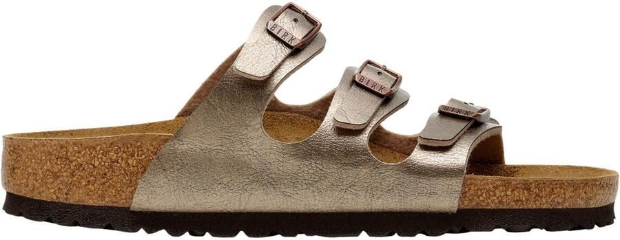 BIRKENSTOCK Slippers Dames Florida Bs Maat: 41 Materiaal: Leatherlook Kleur: Bronskleurig
