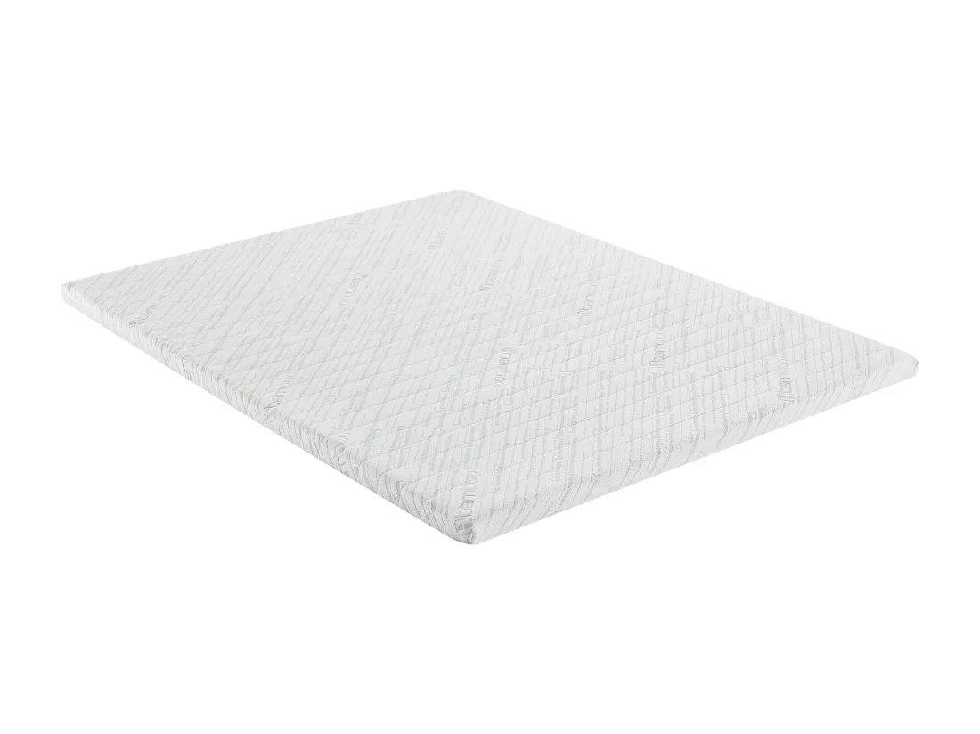 Surmatelas 140 x 190 cm mémoire de forme coutil bambou ép.5cm - LUFFY de NATUREA
