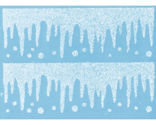 Sneeuwstickers op folie 45x30 cm wit willekeurige patroonselectie