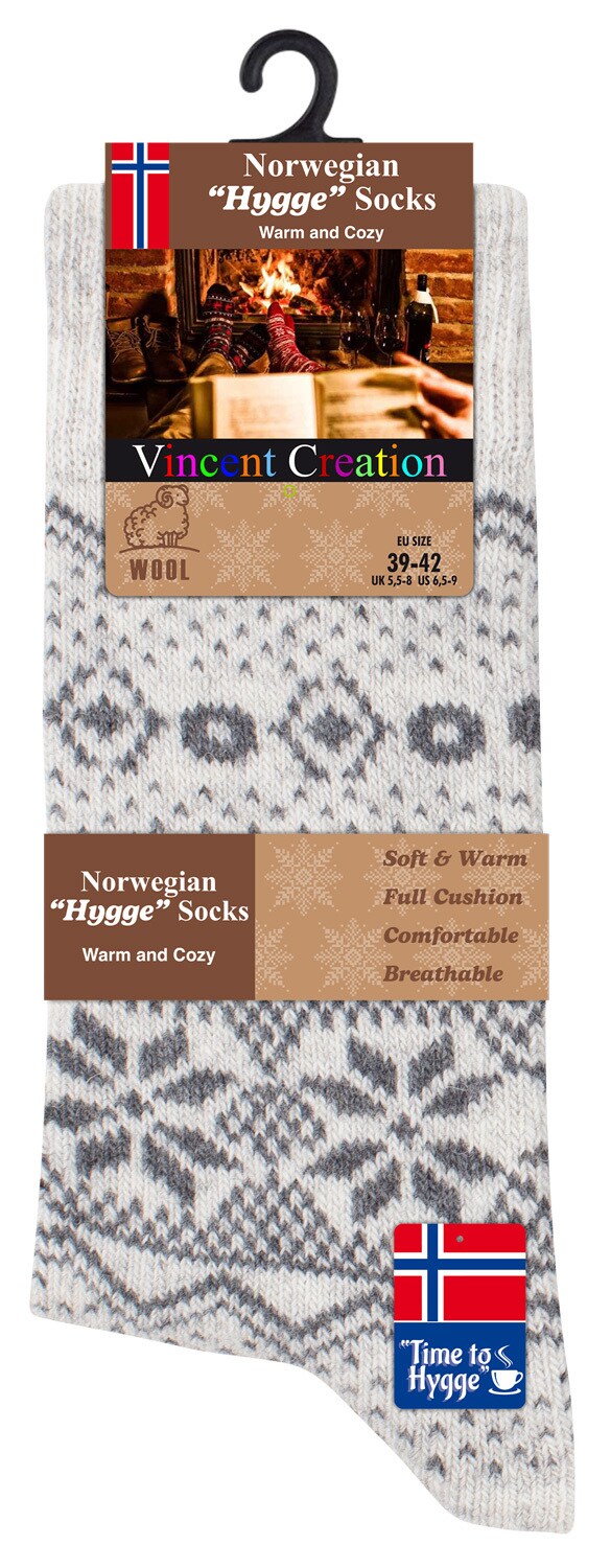 Vincent Creation® 3 Paar Bunte Norwegersocken Hygge Socken
