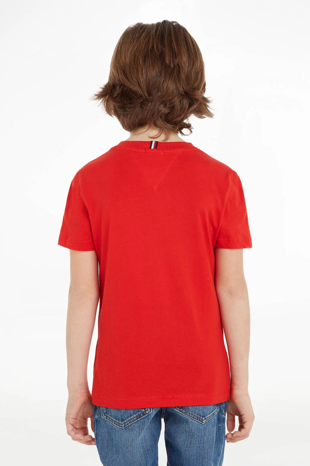 Tommy Hilfiger unisex T-shirt van katoen rood
