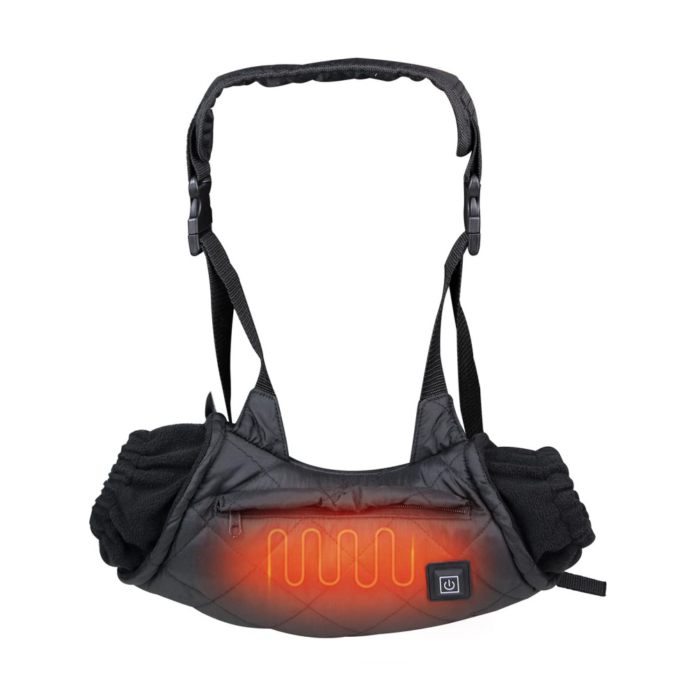 Beheizbarer Winter Handwärmer USB Handmuff mit Tragegurt - Schwarz
