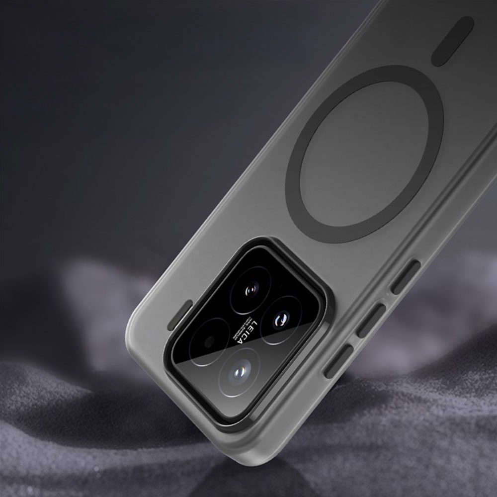Xiaomi 15 Hybrid Hülle TPU Bumper Slim Design MagSafe-Modul Matt - Schwarz / Transparent