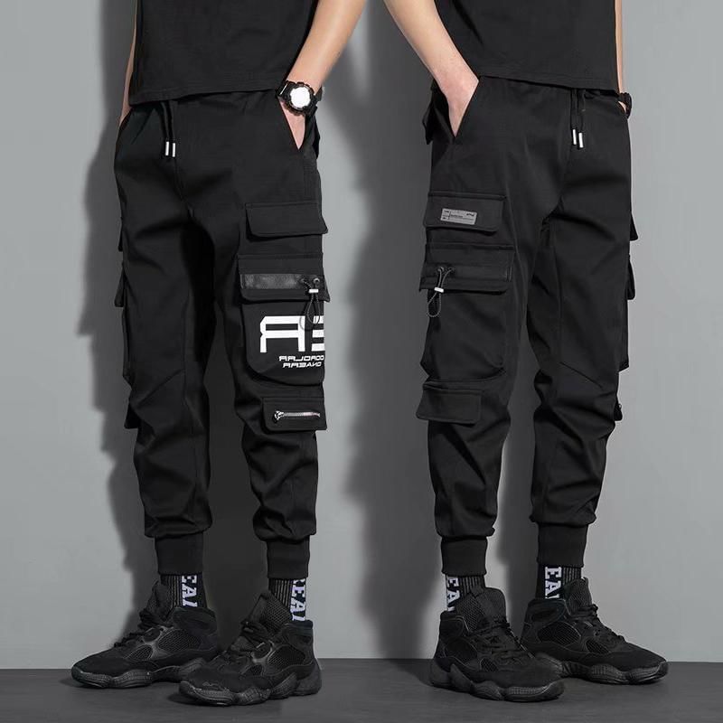 Bay Go Mall - Mid Rise Lettering Cargo Baggy Broek
