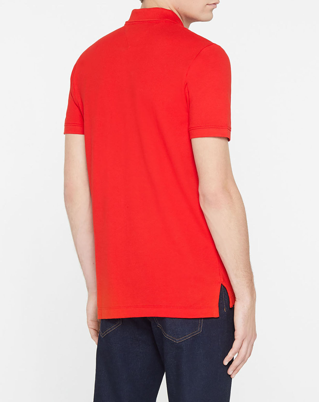 Tommy Jeans Polo en Coton Bio mini flaf rouge
