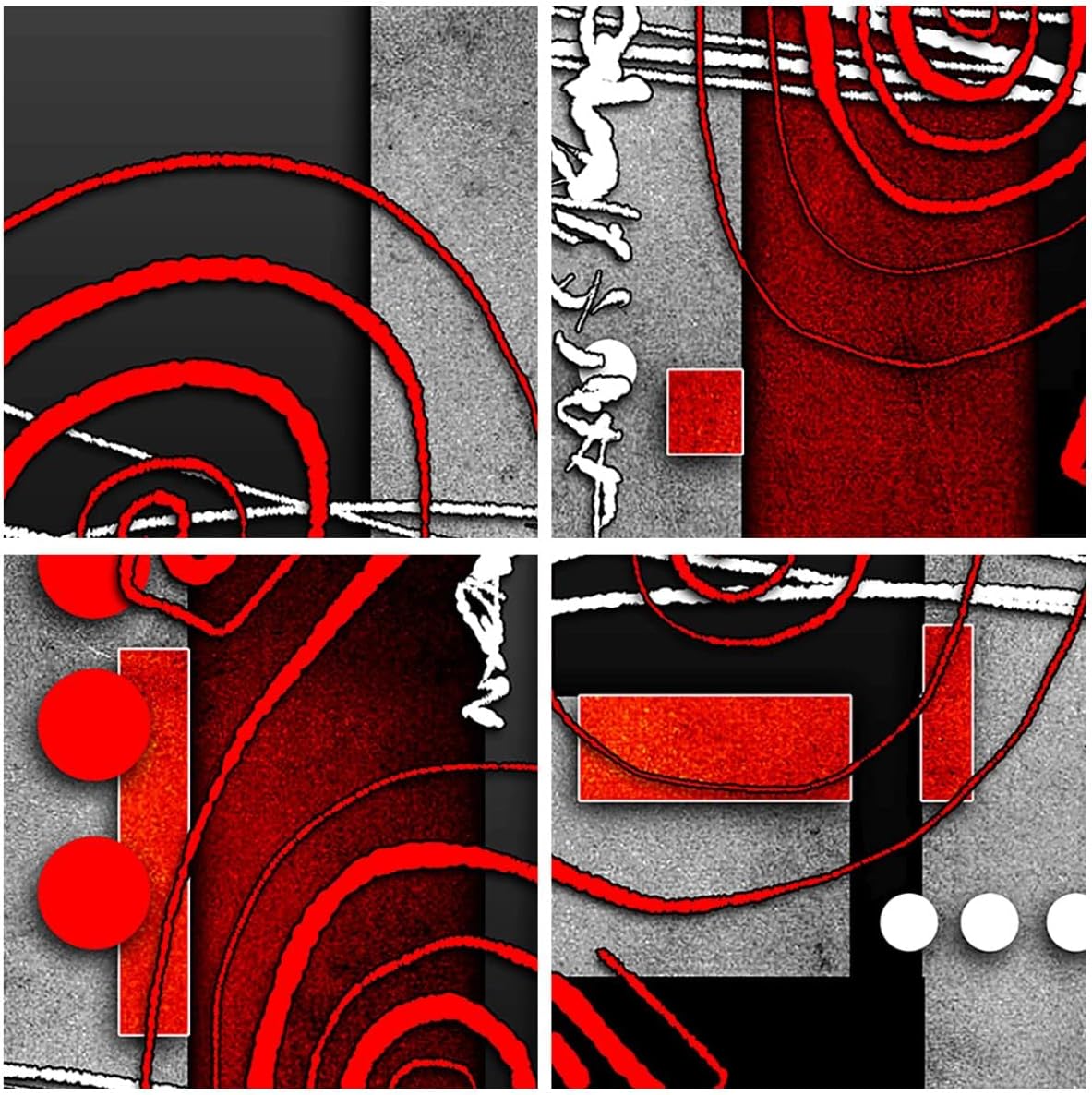 Panorama Bilder auf Glas 160x50cm Glasbild Grafik geometrische figuren kreis Groß XXL Wanddeko Schlafzimmer Küche Wandbilder Dekoration Wohnzimmer Modern Wand Kunstdruck Art GAB160x50-0599