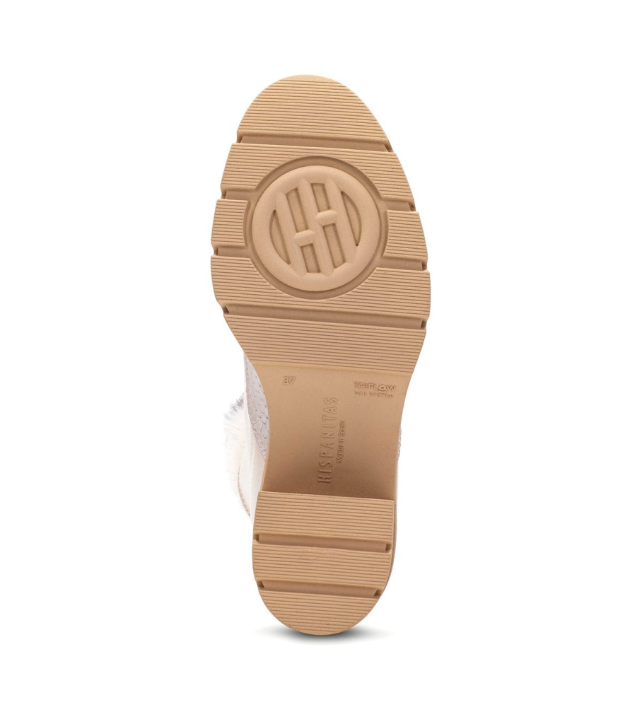 Hispanitas Botines de Piel ingrid blanco -Altura tacón 6cm-