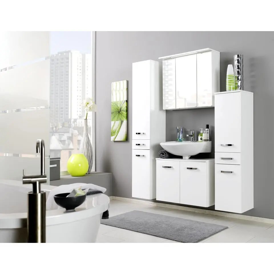 Wastafelonderkast Bobbi 60cm 2 deuren - wit