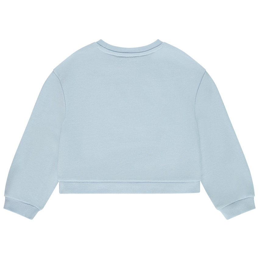 Sweat crop top oversize print papillon pour fille