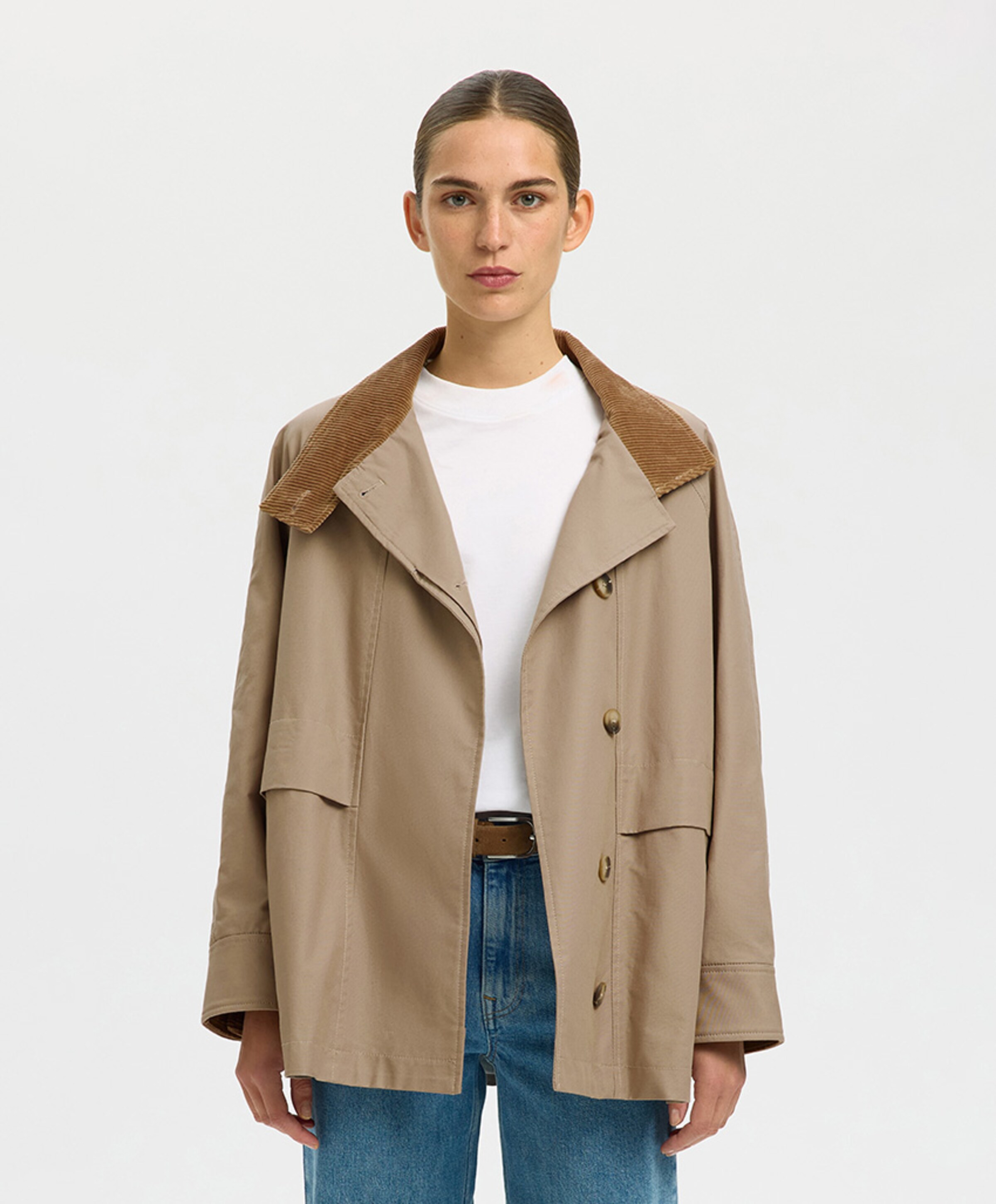 Selected Dames jas beige