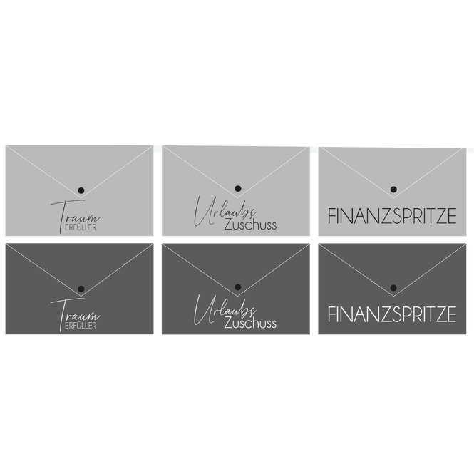 Geschenktasche für Geldgeschenke - grau - Filz - 1 Stück