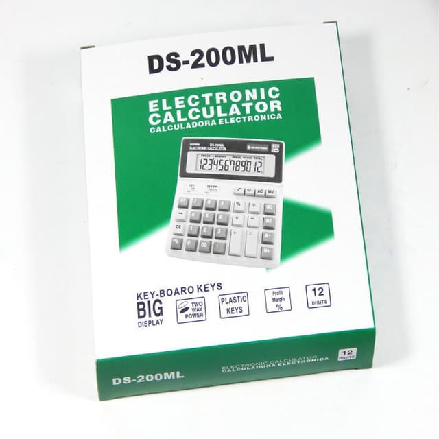 DS-200ML Solar og batteri Dobbelt strømforsyning Desktop Calculato
