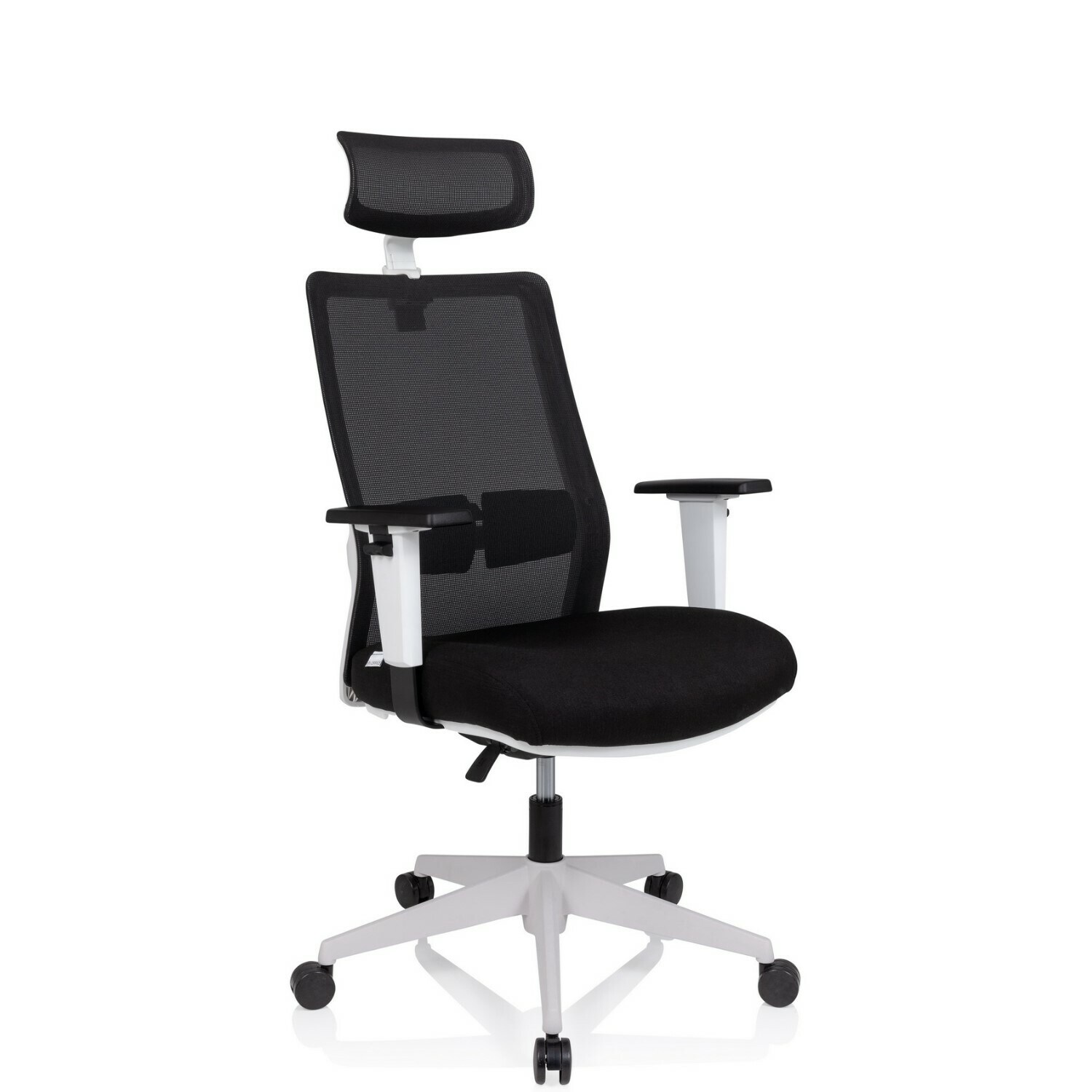 Profi Bürostuhl BRANCO Stoff/Netzstoff mit Armlehnen (höhenverstellbar) hjh OFFICE