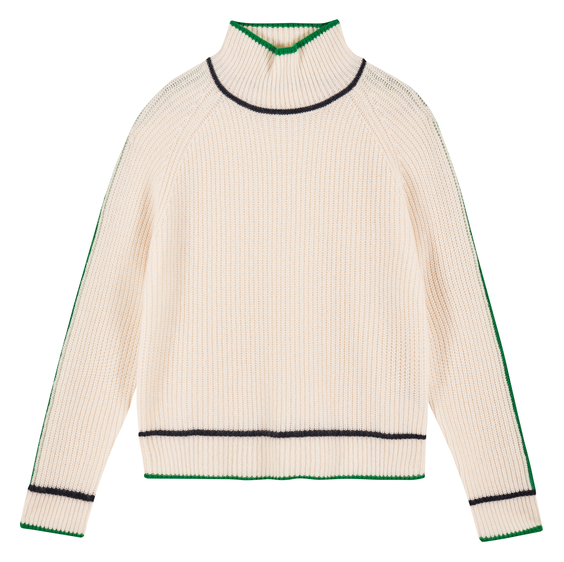 Pull col montant en cachemire | Blanc