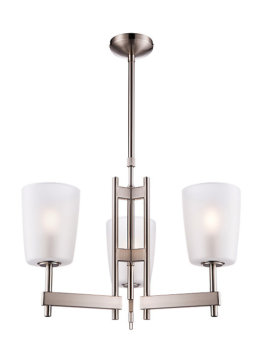 Suspension Quadryx 3 ampoules E14 IP20 chrome brossé