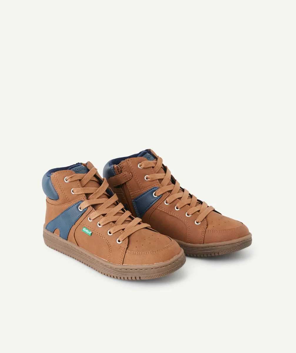 KICKERSBASKETS HAUTES LOWELL GARÇON CAMEL BLEU