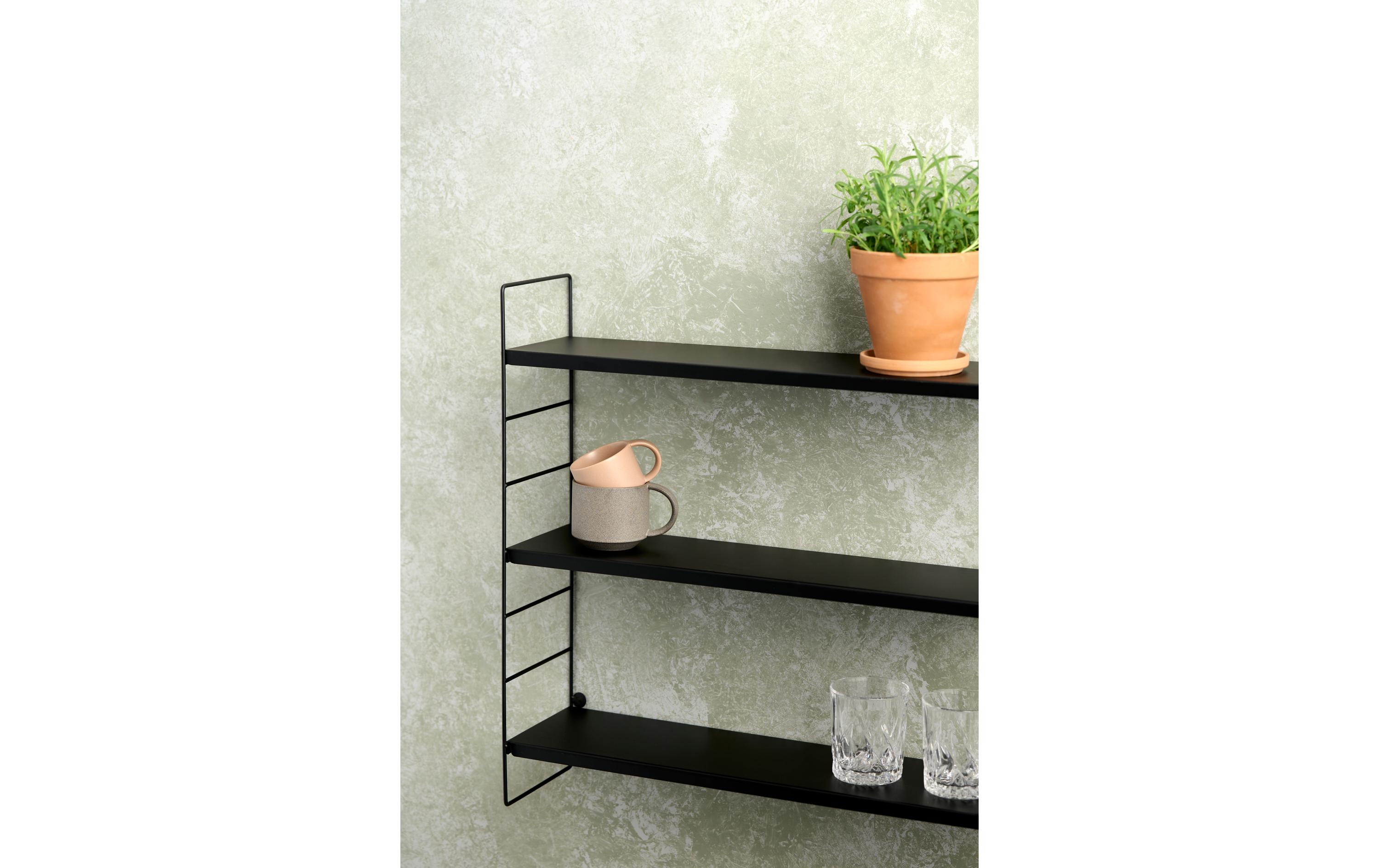 Wandregal 58 x 16 x 58 cm, SchwarzWandablage