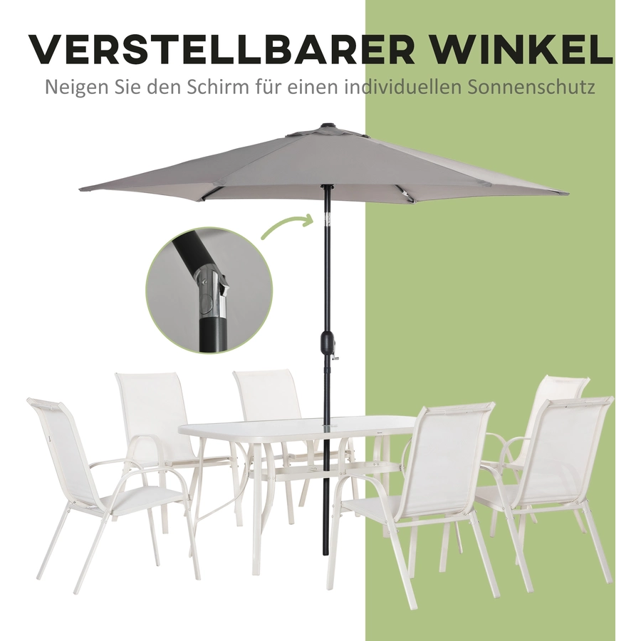 Outsunny Gartenmöbel-set mit Sonnenschirm bunt