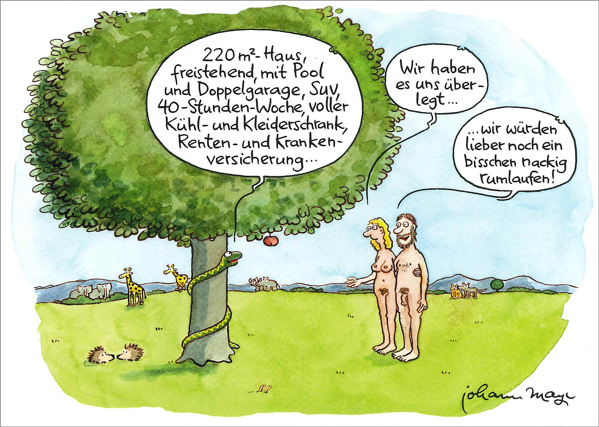 Postkarte 'Wir haben es uns überlegt' günstig bestellen