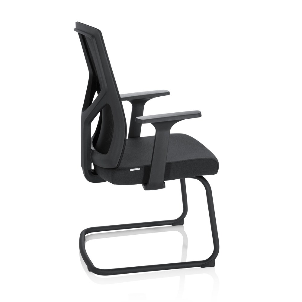 Freischwinger BRETON V B Stoff/Netzstoff mit Armlehnen hjh OFFICE