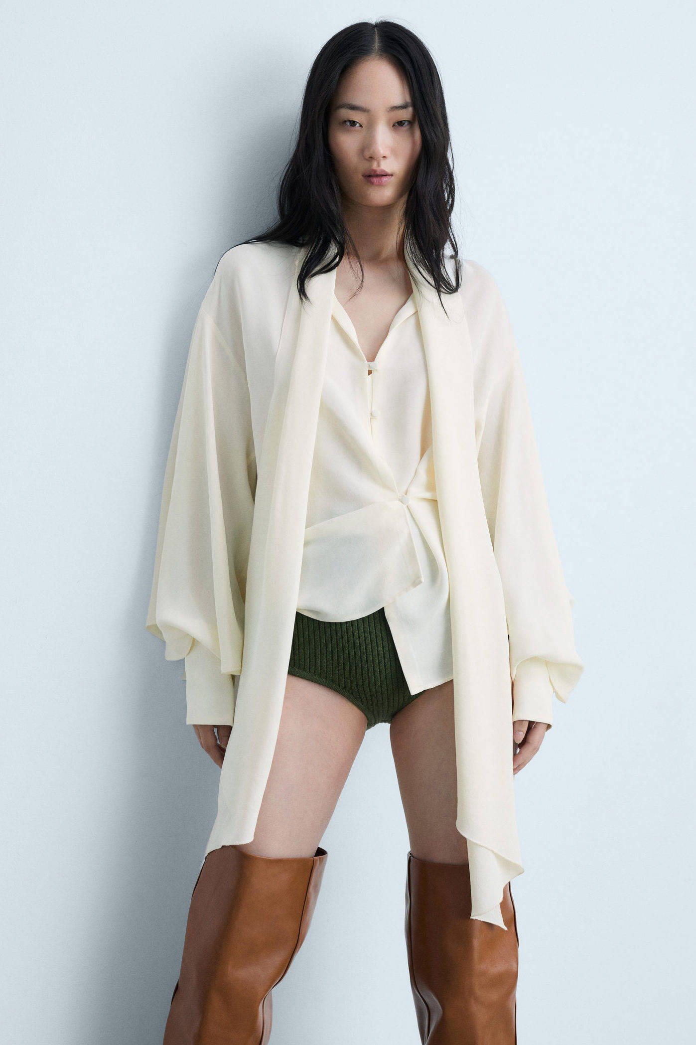 Mango blouse ecru
