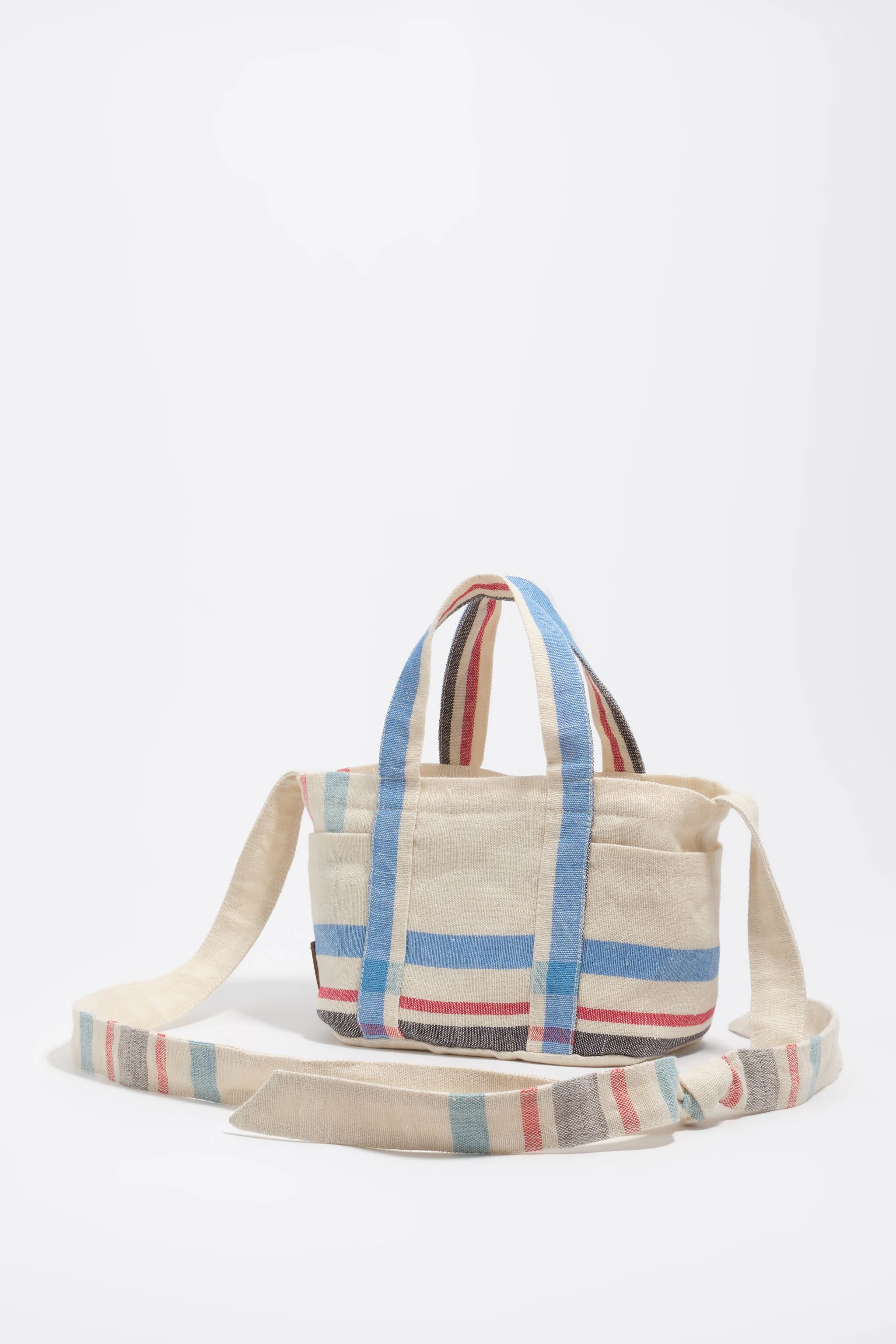 Bolsa pequena de linho cor creme