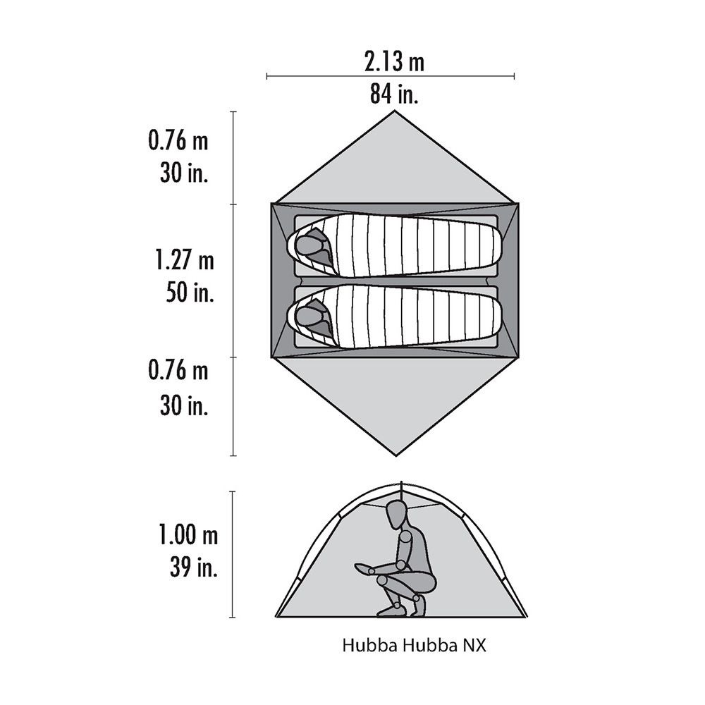 Msr HUBBA HUBBA NX - Tente 2 places gray