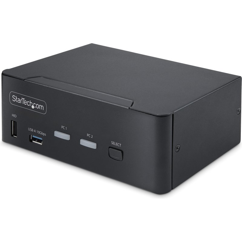 StarTech.com Switch KVM DisplayPort 2 Ports, 8K 60Hz / 4K 144Hz, DP 1.4, 2 Ports USB 10Gbps, 4 Ports USB HID, Commutateur KVM, Commutation par Touches de Raccourci, Conforme TAA
