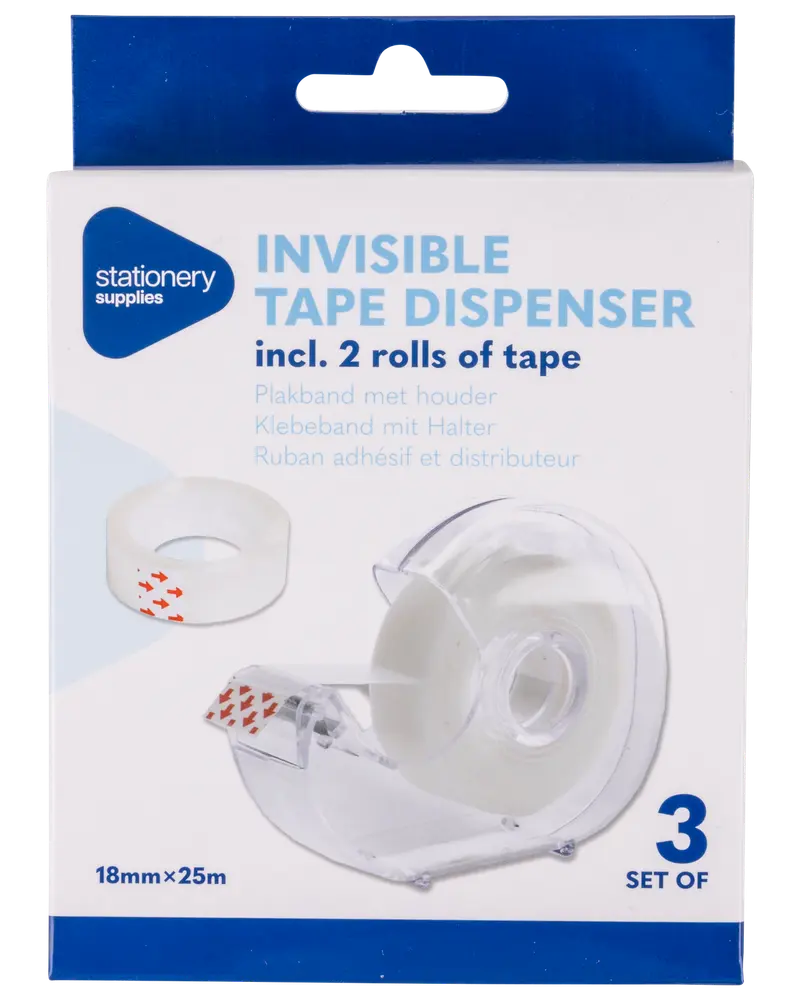 Tape med dispenser invisible 25 m