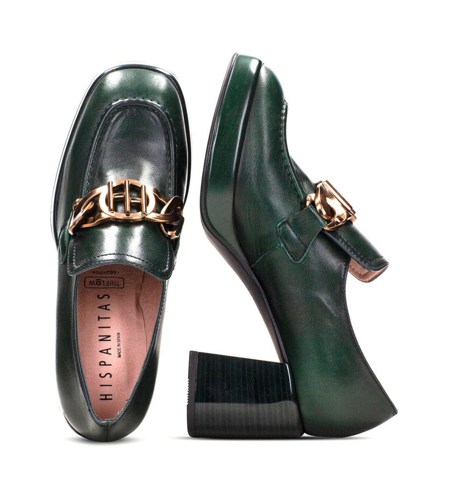 Sapatos Hispanitas Green Tokyo em couro - Salto de 7 cm -