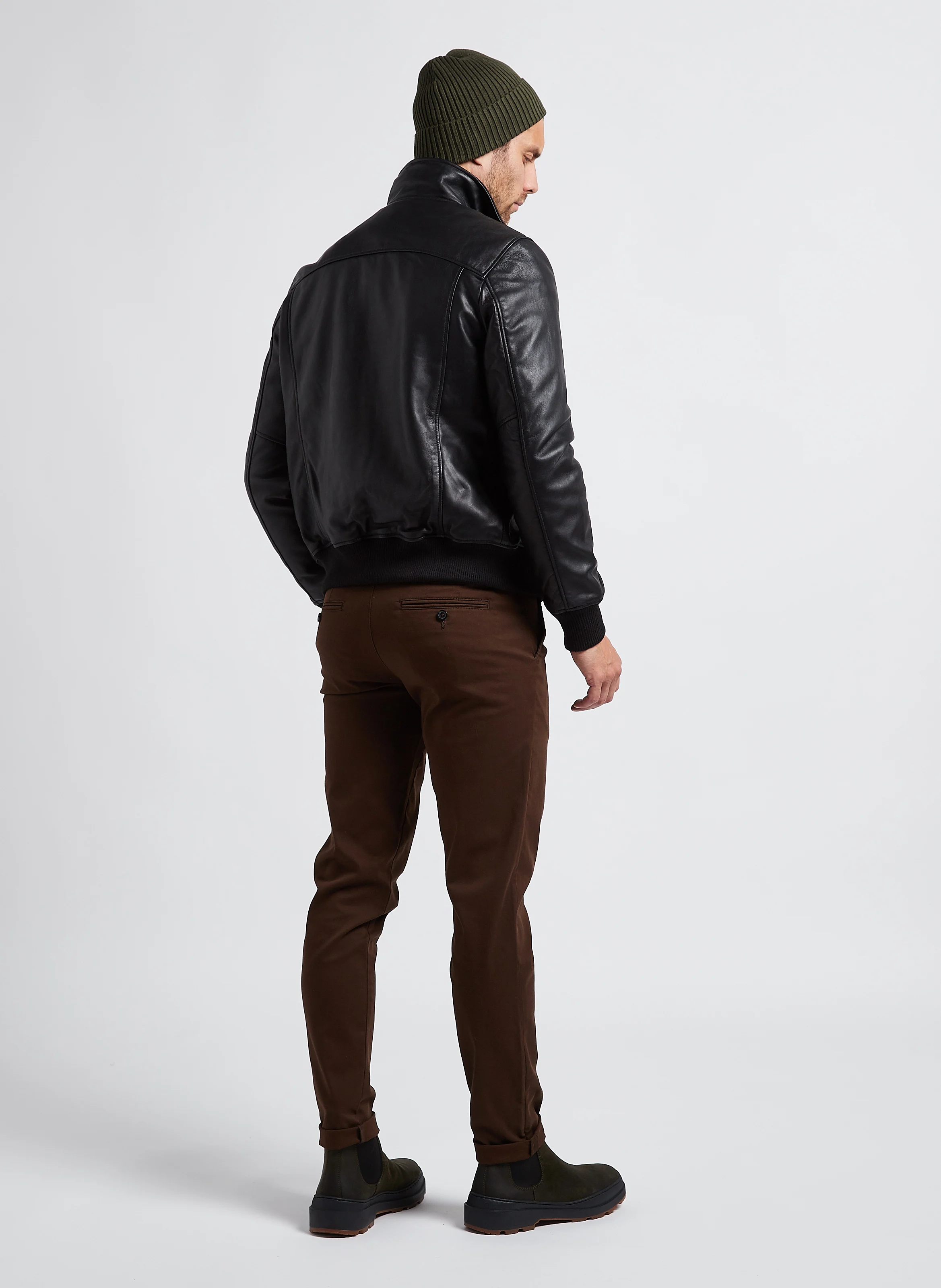 Chino slim en coton| Marron
