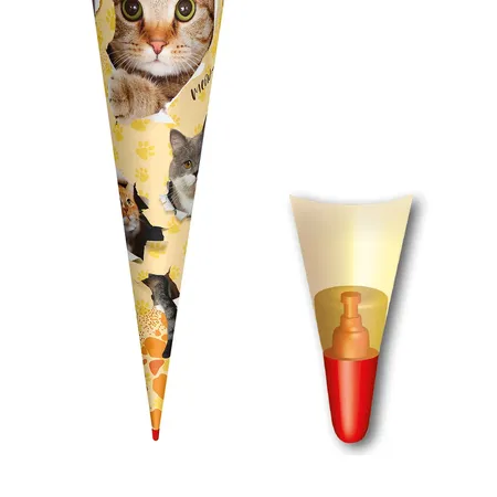 Roth Schultüte Katzenparty groß, 70 cm, rund