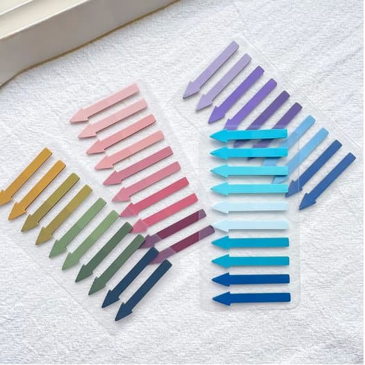 INF 200 stykker Sidemarkører Sticky Index Tabs Book Sticky Tabs Arrow Flagg Tabs Flerfarget