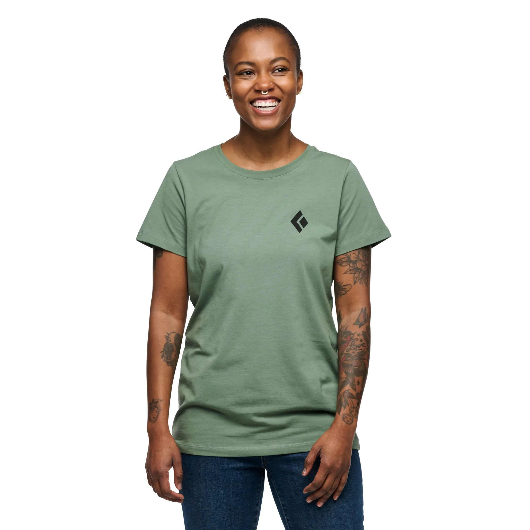 Black Diamond Women's Equipment For Alpinists SS Tee Laurel Green