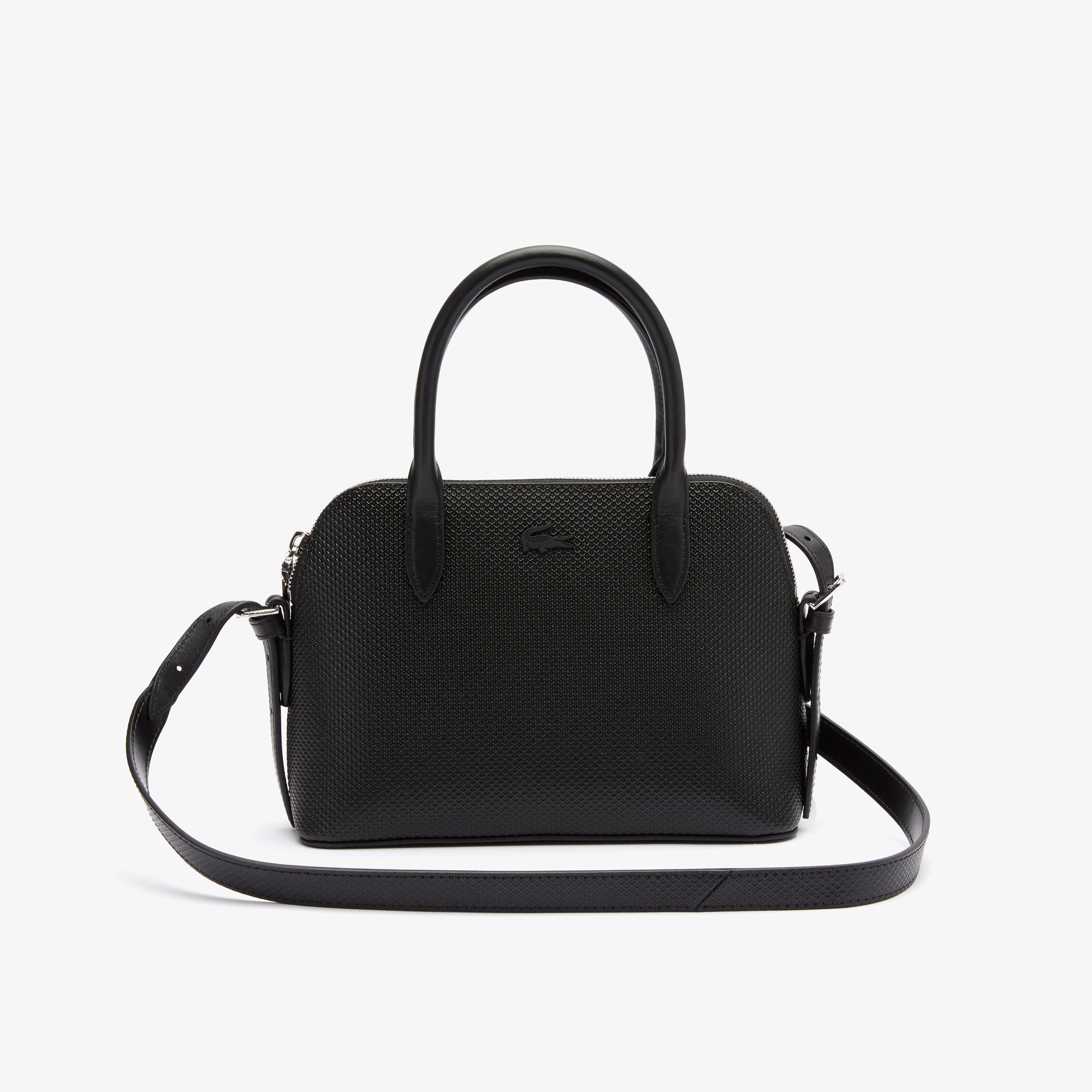 Sac bugatti à bandoulière amovible Chantaco en cuir piqué Sacs à main & Cabas - Noir - Lacoste - Femme