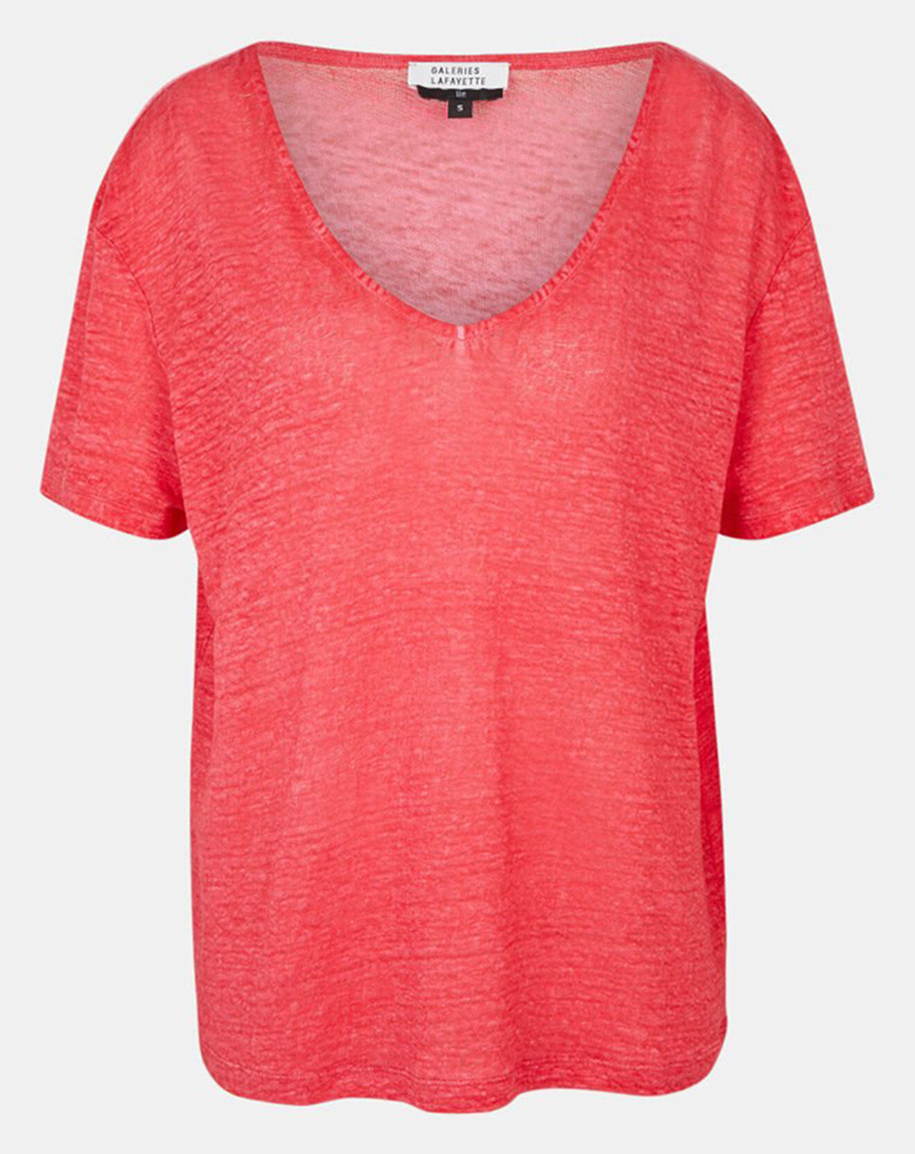 Galeries Lafayette T-Shirt 100% Lin Nada rose