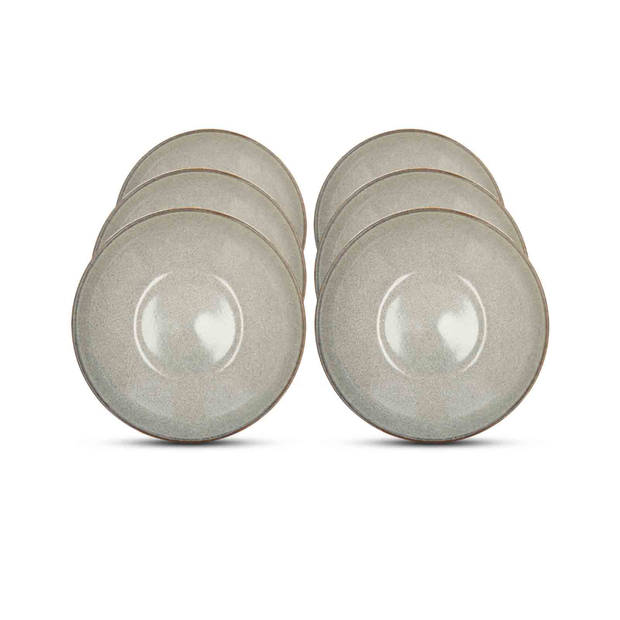 Blokker diep bord Lima - grijs - Ø20cm - 6 stuks