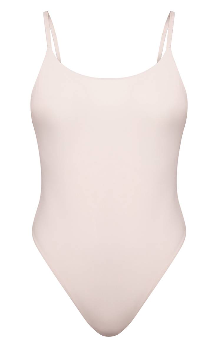 Blanc Maillot De Bain Dos Bas Basique