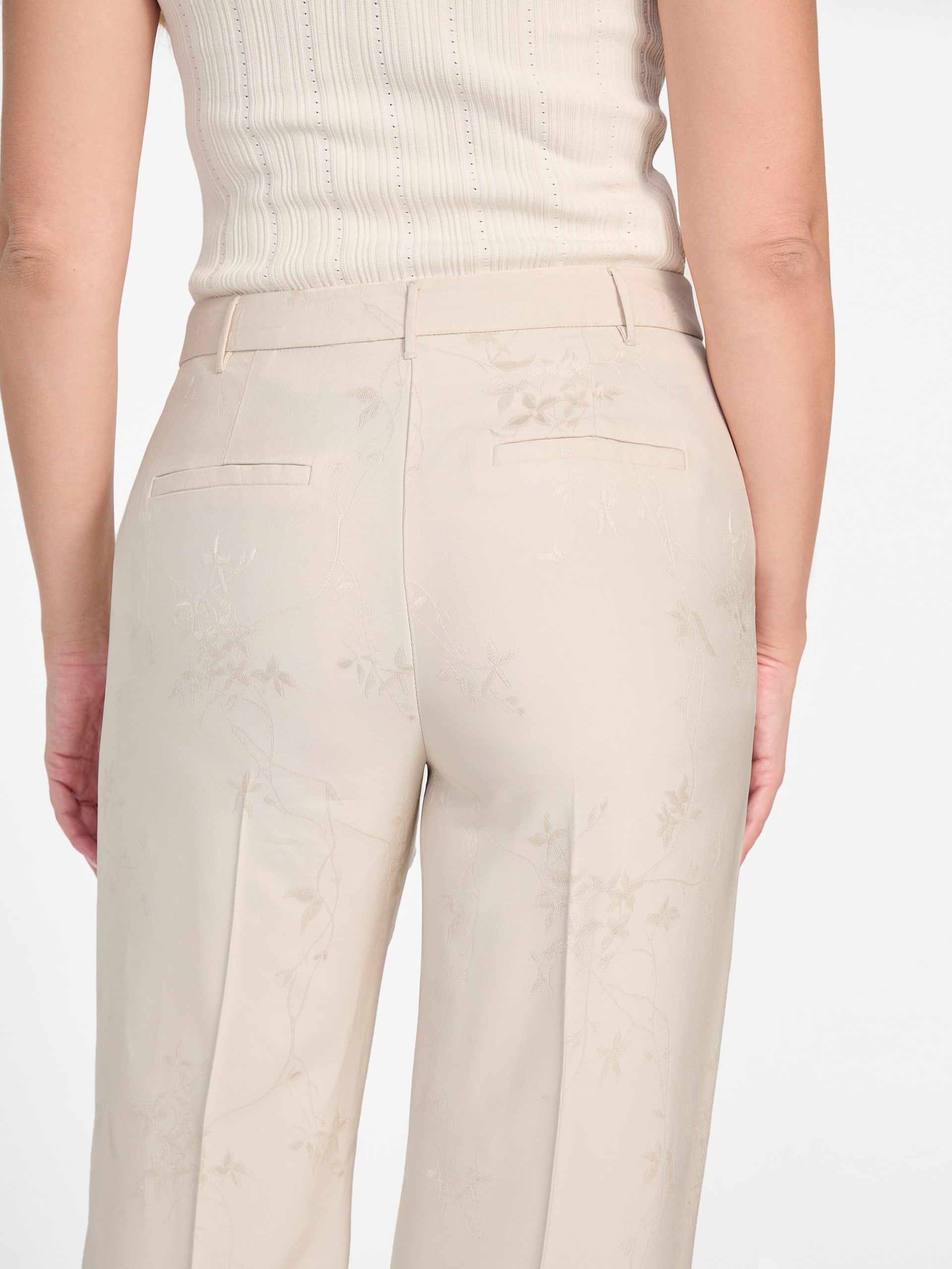 Calça reta floral Whitney