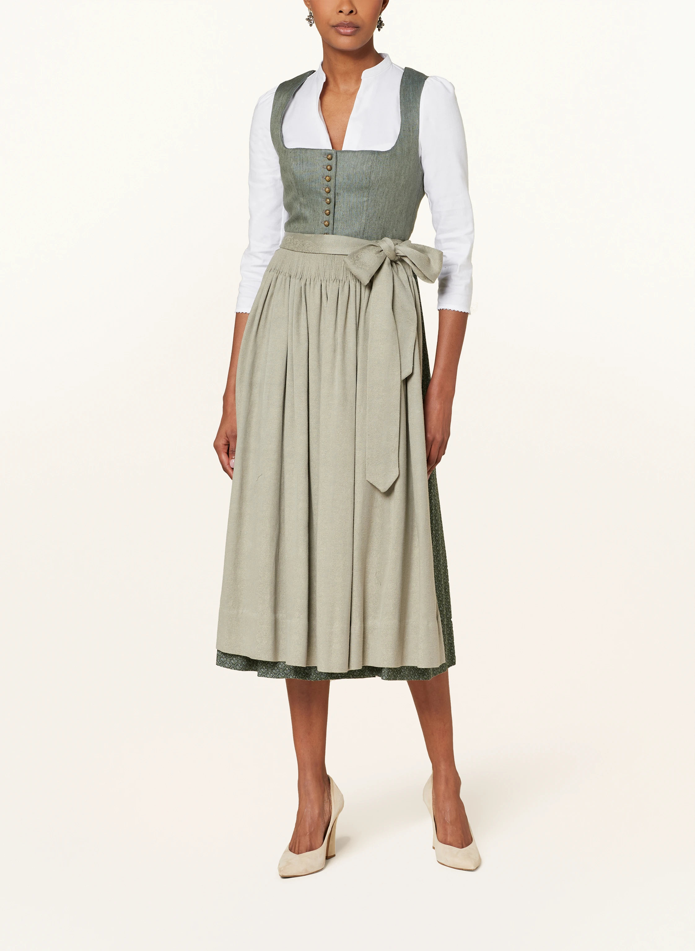 Gottseidank Dirndlbluse POMPADOUR mit Leinen